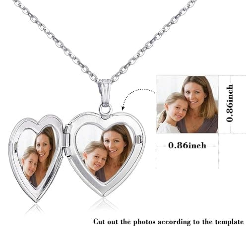 Locket Necklace that Holds Pictures Flower Lockets Pendant Necklaces Birthday Gifts Jewelry thumbnail 4