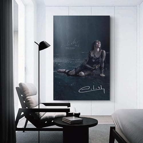 AHSKJHZZ Vintage Music Rap Singer Poster Billie Eilish Canvas Art Poster And Wall Art Picture Print Modern Family Bedroom Decor 16x24inch(40x60cm) thumbnail 3