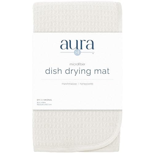S&T INC. Dish Drying Mat, 16" x 18", Large, Cream | Absorbent Microfiber, Kitchen Counter Mat for Dishes, Utensils, Pots and Pans, Machine Washable thumbnail 9