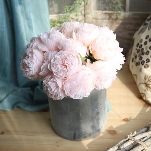 JOYHAZE 8 Stück Künstliche Pfingstrosen (ohne Vase), Seiden-Einzelstiel-Pfingstrosen Kunstblumen für Hochzeit, Zuhause, Büro, Party, Fensterdekoration, Tischmittelpunkte, DIY-Blumenarrangements thumbnail 4
