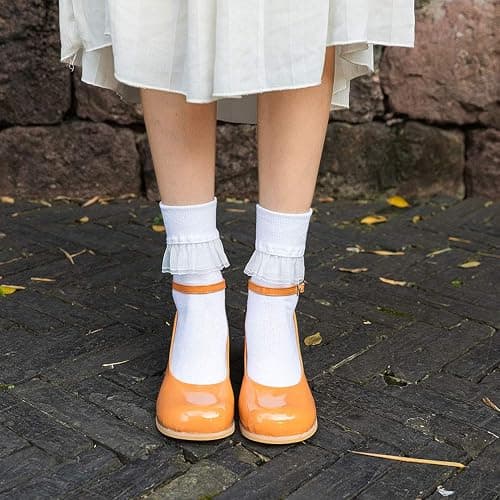 SEMOHOLLI Women Ankle Socks, Women Lace Ruffle Frilly Ankle Socks Fashion Ladies Girl Princess thumbnail 5