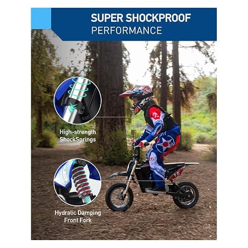 Hiboy DK1 36V Electric Dirt Bike,300W Electric Motorcycle - Up to 15.5MPH & 13.7 Miles Long-Range,3-Speed Modes Motorcycle for Kids Ages 3-10 thumbnail 4