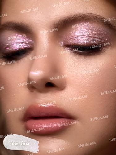 SHEGLAM Crystal Jelly Glaze Stick Eye Shadow Stick Eyeliner Brightener Pencil Crayon with Brush Easy to Blend Long Lasting Shimmer Eyeshadow-Rosy Gem thumbnail 6