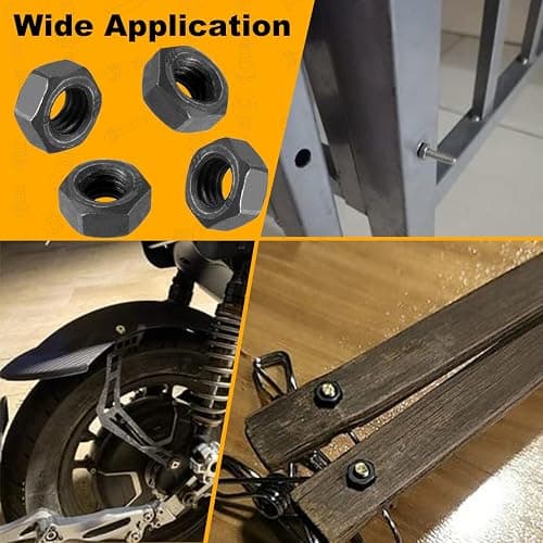100pcs M5-0.8 Hex Nuts, Carbon Steel, Black Oxide, M5 x 0.8mm Tiny Nuts, Hex Drive, Metric, Right Hand, 8mm Width, 4mm Height, Small Replacement Nut thumbnail 6