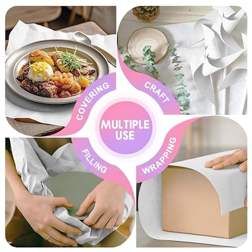 PerkHomy Craft Paper Roll 15" x 450" Kraft Paper White Easel Paper Roll for Kids Moving Gift Wrapping Art Bulletin Board Paper Floor Covering Bouquet Flower Packing Painting Drawing Poster Chart Paper thumbnail 6