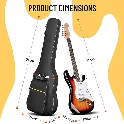 CAHAYA Borsa Chitarra Elettrica Custodia per Chitarra Elettrica per Libri Musicali thumbnail 2