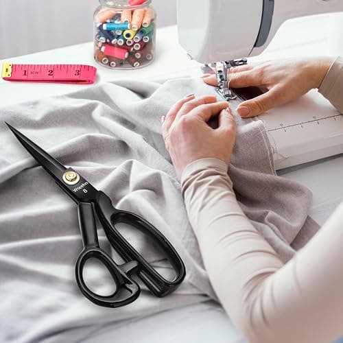 Fabric Scissors Professional, 8" Heavy Duty Sewing Scissor for Fabric Cutting, Tailor Sharp Sewing Shears for Cutting Leather craft Home Office Students Artists Dressmakers thumbnail 2