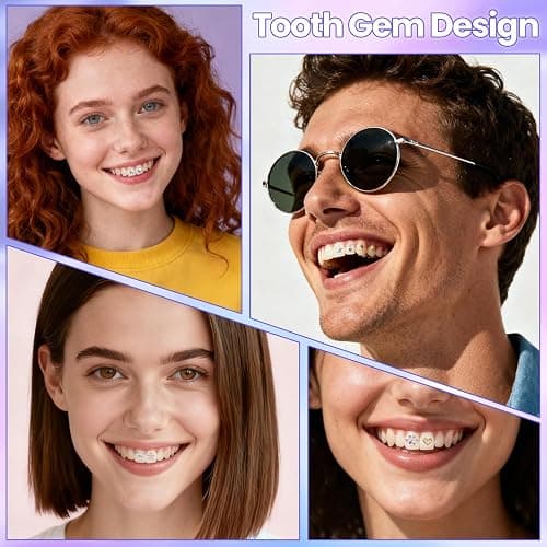 DAZZLEBRITE Tooth Gem Kit, Bedazzling Tooth Gems Kit for Teeth, Beginners Starter Crystals Teeth Jewelry Gem for Women Men, Teeth Gems Kit with Tooth Gem Glue thumbnail 9