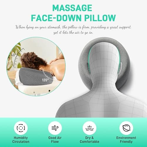 DabaTag Face Down Pillow Massage Headrest for Bed, Face Pillow for Stomach Sleeping, Face Cradle, Massage/BBL Pillow After Surgery Post Eye Surgery Recovery thumbnail 4