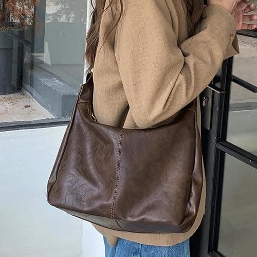 celestina Hobo Bags for Women, Ultra Soft Foldable Vegan Leather Shoulder Handbag, Stylish Slouchy Tote Purses thumbnail 2