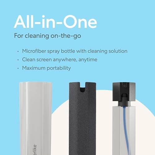 Paperlike® All-in-One Cleaning Kit - Refillable Microfiber Spray Bottle & Cleaning Solution + 5 Refill Tablets - Safe for iPad & Electronic Displays thumbnail 2