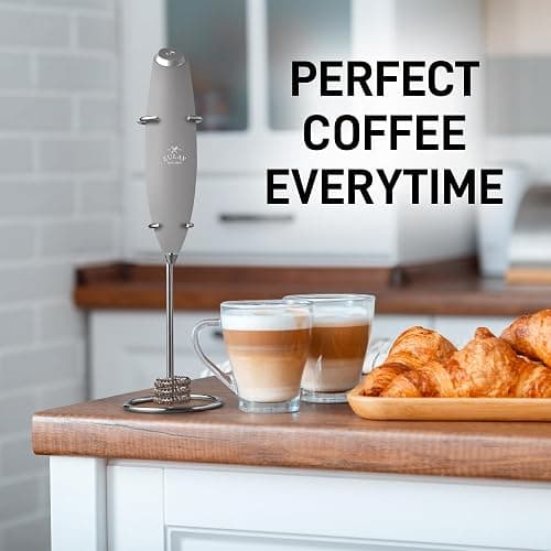 Zulay Kitchen Patented Tornado Triple Whisk Milk Frother with 4 Duracell Batteries – Handheld Foam Maker for Coffee, Lattes, Matcha & Hot Chocolate – Rich, Creamy Froth in Seconds thumbnail 8