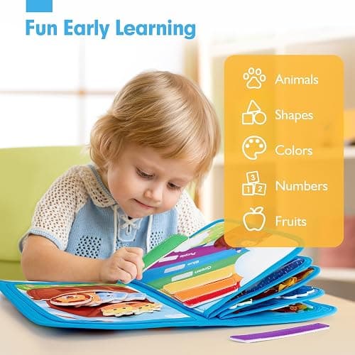 hahaland Noah's Ark Toy Busy Book for Toddlers 1-3 - Baptism Gifts for Boys Girls - Montessori Toys for 1 Year Old, Sensory Early Learning Educational One Year Old Boy Birthday Christmas Toddler Gifts thumbnail 4