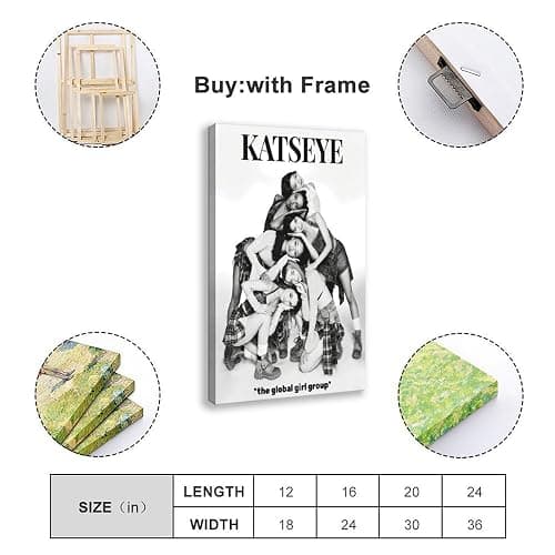 KATSEYE (11) Canvas Poster Bedroom Decor Sports Landscape Office Room Decor Gift Frame-style 24x36inch(60x90cm) thumbnail 2