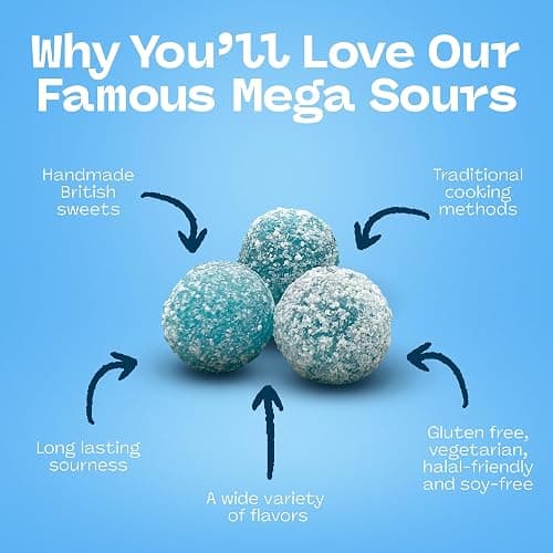Barnetts Mega Sour Raspberry Fizz Candy 250g Handmade British Sweets thumbnail 4