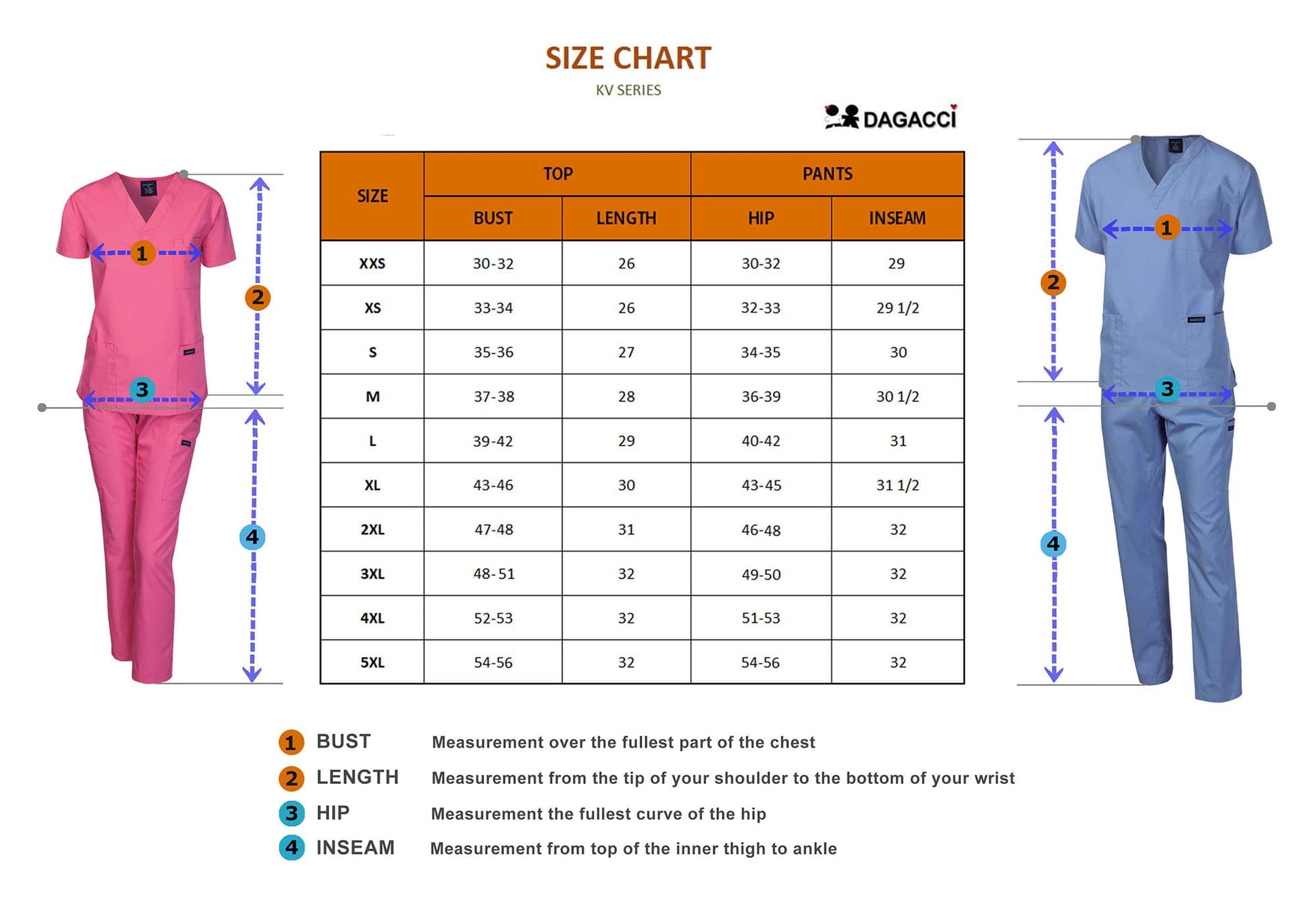 Dagacci Scrubs Medical Uniform Women and Man Scrubs Set Medical Scrubs Top and Pants - X-Small - Lavender thumbnail 6