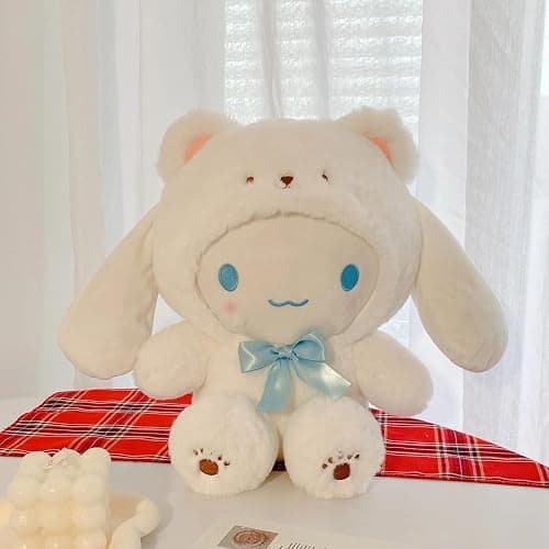 Ykecfpry Kawaii Cartoon White Bear Cross-Dressing Series Plush,Soft Plush Doll Cute Soft Toys, Plush Pillow Stuffed Animals Toy Birthday Gifts for Girls Kids ((White Bear-8in) thumbnail 2