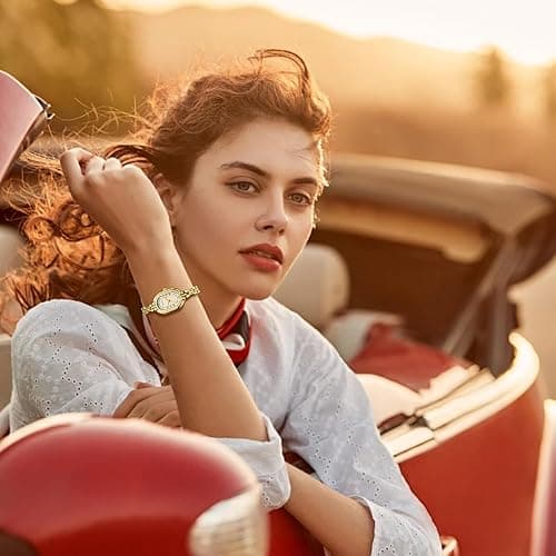 CHEETAH Women's Gold Bangle Watch Small Vintage Bracelet, Easy Read Numeral Dial Waterproof thumbnail 7