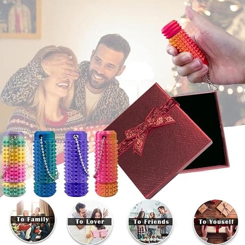 2Pcs Upgrade Little Pain Ouchies Pain Stim Fidget, 3D Printed Fidget Toys Anxiety Relief Items, Rotatable Grippie Stim Keychain, Stim Toys for Autistic Adults, Hard Spiky Sensory Toys, Easter Gifts thumbnail 7