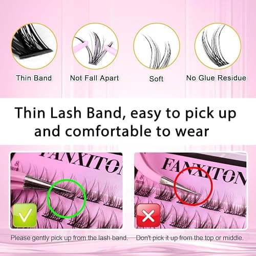 DIY Lash Extension Kit Natural Look Wispy Lash Clusters D 154 pcs Lashes Clusters 8-16 mm Eyelash Extension Kit Lash Bond and Seal Lash Tweezers Individual Lashes Lash Cluster Kit For Beginners thumbnail 6