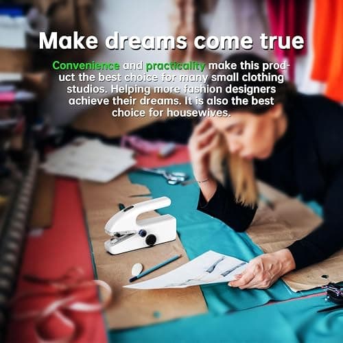 Unique sewing experience: Handheld sewing machine with storage box, portable package,mini sewing machine for travel, including various accessories and tools thumbnail 2