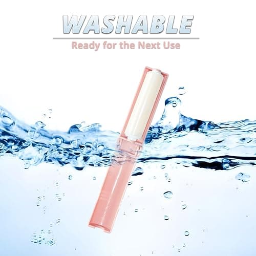 Mini Reusable Lint Roller 6 Pack, Washable Sticky Gel Lint Remover, Pink | Portable & Easy Carry, Foldable Design, Washable Sticky Gel, For Clothes & Luggage, Travel Ready thumbnail 4