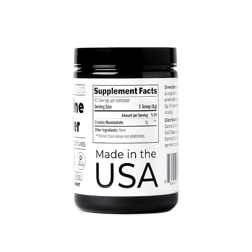 Santa Cruz Paleo, Creatine Monohydrate Powder Micronized, Unflavored Pre Workout and Muscle Support Supplement, Gluten Free Keto, Mix with Water or Shakes, No Fillers or Additives, 80 Servings, 400g thumbnail 7
