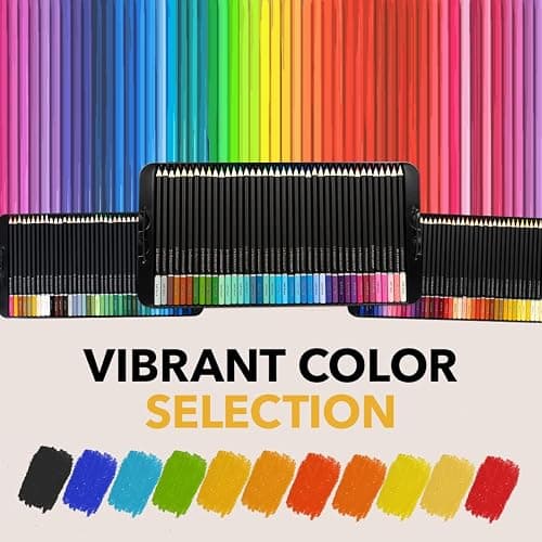 Castle Art Supplies Colored Pencils Set | 120 Premium Soft Core Coloring Pencils for Adults | Organized in Presentation Tin Case thumbnail 2