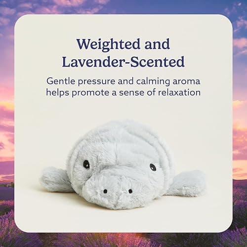 warmies Microwavable & Weighted Stuffed Animals, Manatee - Heated Stuffed Animal Plushie for Warmth & Comfort - Cute Soft Plush Toys for Adults & Children (Boys, Girls, Babies & Toddlers) thumbnail 3