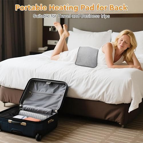 LANVA Heating Pad for Back Pain & Period Cramps Relief - Christmas Gifts for Women Men Mom Dad, Portable Electric Neck and Shoulder Heating Pads Large, 10 Heat Settings, ETL Certified, 12"x24" thumbnail 8