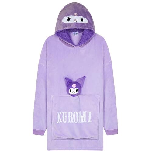 Hello Kitty Blanket Hoodie for Women Teens Wearable Blanket Sherpa Lined Fleece - Image 1