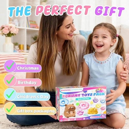 21Pcs Taba Toys Pack - Big Squishy Fidget Stress Relief Squeze Toys Kit, Includ Animals, Strawberry, Paw, Banana, Donut, Hamster, Chick, Cute Squishies Squishys Birthday for Girls Kids thumbnail 7