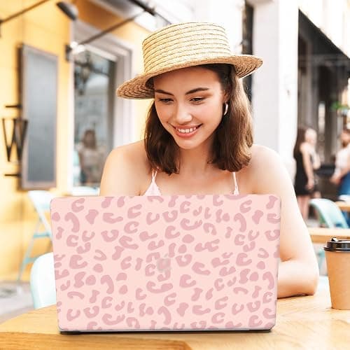 iCasso for MacBook Air 13 inch Case 2025 2024-2022 Release M4 A3240 M3 A3113 A2681 M2 with Liquid Retina Display, Hard Plastic Shell for Mac Air 13.6, TPU Keyboard Cover&Screen Protector, Pink Leopard thumbnail 7
