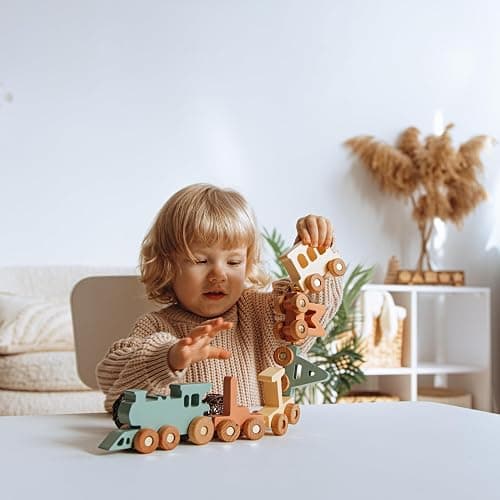 Personalized Wooden Name Alphabet Train with Name Letters Educational Toys Unique 1st Birthady Gift Easter Present thumbnail 9