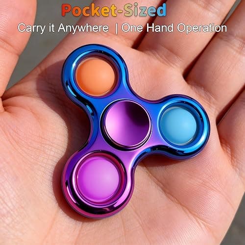 Figrol Fidget Toys 3 Pack,Pop Fidget Spinner for Kids & Adults Relieves Stress and Calm Down,Sensory Toys for Kids with Autism ADHD Toy thumbnail 5