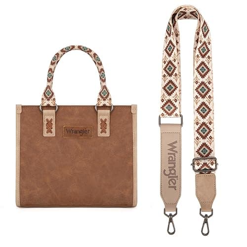 Wrangler Tote Bag for Women Aztec Western Retro Purse Top Handle Handbags - Image 1
