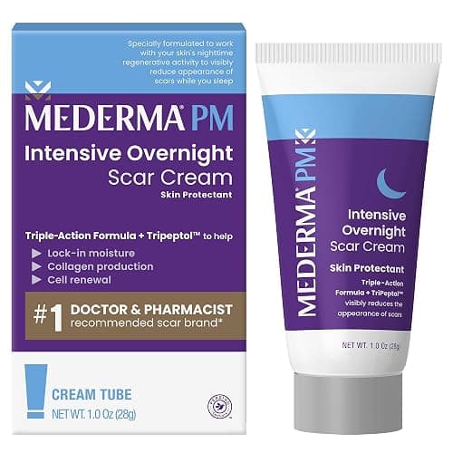 Mederma PM Intensive Overnight Scar Cream, Works with Skin's Nighttime Regenerative Activity, Clinically Shown to Make Scars Smaller and Less Visible, 1.0 Oz (28g) - Image 1