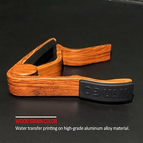 WINGO Guitar Capo for Acoustic and Electric Guitars - Rosewood Color with 5 Picks thumbnail 4