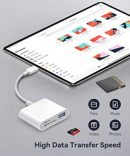 WNXSLOAD USB-C SD Card Reader, Memory Card Reader for Micro SD/SD Cards, Type C SD Adapter Compatible with iPhone 15 16, Samsung Galaxy, MacBook, iPad and More USB C Devices - 3 Slots thumbnail 3