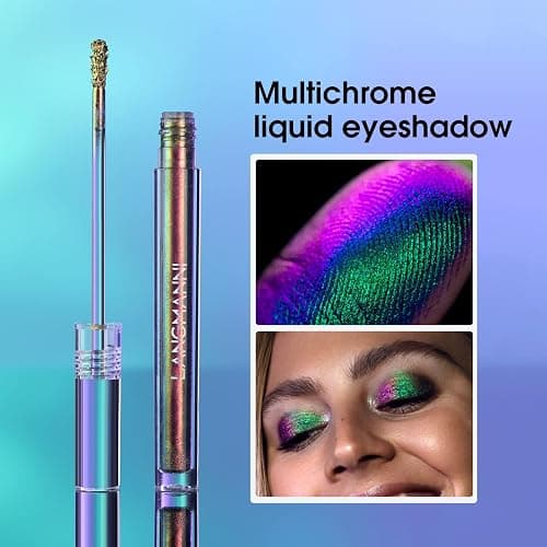 Jolilab Metallic Liquid Chameleon Eyeshadow, Multi-Dimensional Eye Looks, Long-lasting Holographic Glitter Multichrome Eyeshadows Makeup (#Peacock+Wonder+Ember) thumbnail 2