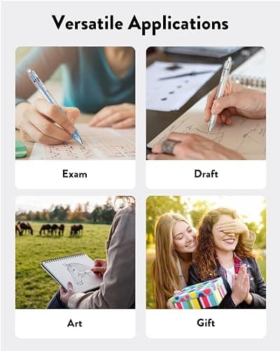 Four Candies Mechanical Pencil Set with Case, 6PCS Aesthetic Mechanical Pencils 0.5 & 0.7mm with 360PCS HB Lead Refills, 3PCS Erasers, 9PCS Eraser Refills for writing, drawing and sketching - 0.5mm + 0.7mm thumbnail 7