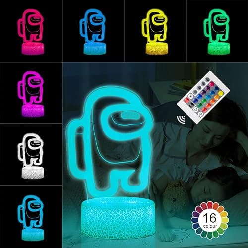 GOODDEYUN Kids Toys 3D Night Light,Superhero Christmas Gift Birthday 3D Illusion Lamp for Kid Girl Boy Room Decor, 16 Colors Remote Control - Image 1