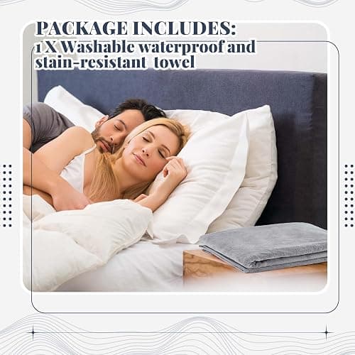 Fanfanwin 1 Pcs Couples Waterproof Mat Lover Reusable Stainproof Blanket Quiet Easy Use Mattress Protector for Adult Multi Functional Bed Sheet Couple Pleasure Comfort (27.5 x 27.5 in,Grey) thumbnail 4