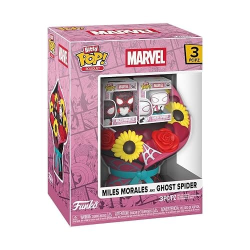 Funko Bitty Pop! Bouquet: Spider Man - Miles Morales and Ghost Spider - 0.9 Inch (2.2 Cm) Collectable - Gift Idea - Party Bags - Stocking Stuffers - Image 1
