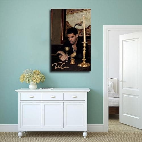 EUNHNXSK Take Care Drake Canvas Poster Wall Art Decor Print Picture Paintings for Living Room Bedroom Decoration Unframe：08x12inch(20x30cm) thumbnail 4