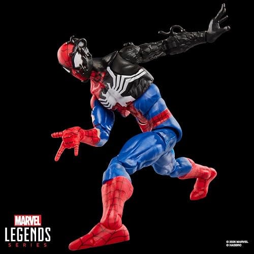 Marvel Legends Series Secret Wars Spider-Man (Alien Costume), Retro Comics Collectible 6 Inch Action Figure with Lenticular Shield thumbnail 5