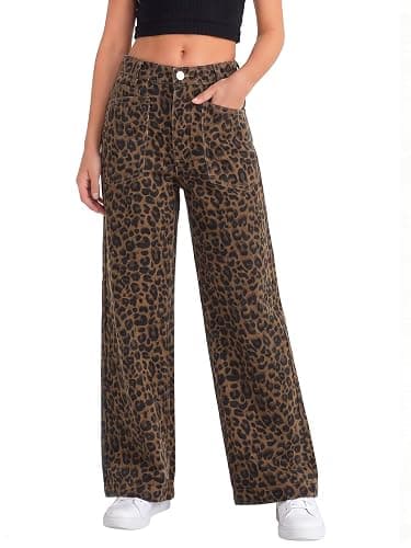Haloumoning Girls Wide Leg Jeans Kids High Waisted Baggy Denim Pants | Soft Stretchy Denim Pants with Pockets, Teen Girl Fashion Outfits 5-14 Years - Image 1