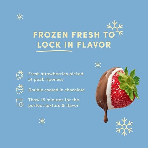 Tru Fru Frozen Strawberries in Milk & White Chocolate, 8 Ounce Bag | Real whole fruit snack; 90 calories per 1 oz serving; thaw 15 minutes, ready to eat; frozen dessert; 8 servings per bag thumbnail 5