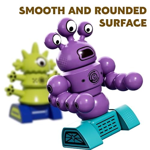 TEMI Magnet Robot Toy for Kids 3-5 Years Old - Monster Magnet Toys Stacking Transform Toys with Storage Box, Set for Boys Age 3 4 5 6 7 Years Old Boys, Christmas and Birthday Gifts thumbnail 7