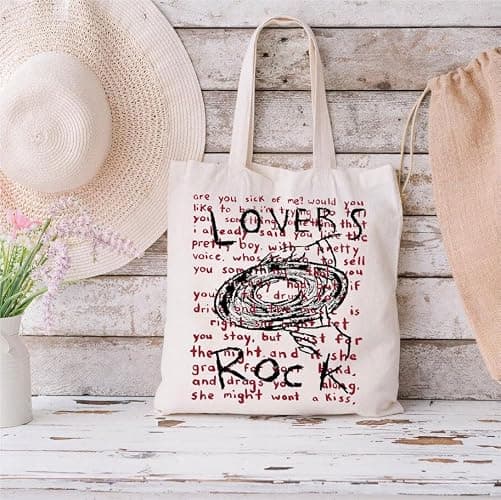 TOBGBE TV Girl Band Merch TV Girls Lovers Rock Inspired Canvas Bag TV Girl Gift Music Merchandise For Canvas Bag (Lovers Rock), Off White - Lovers Rock thumbnail 5
